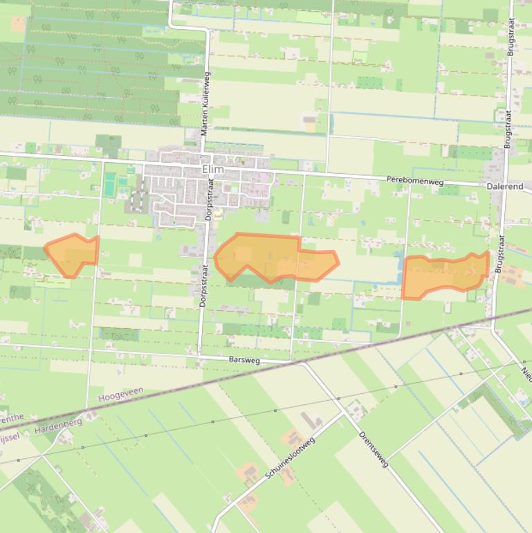Kaart van postcodegebied 7916VJ.
