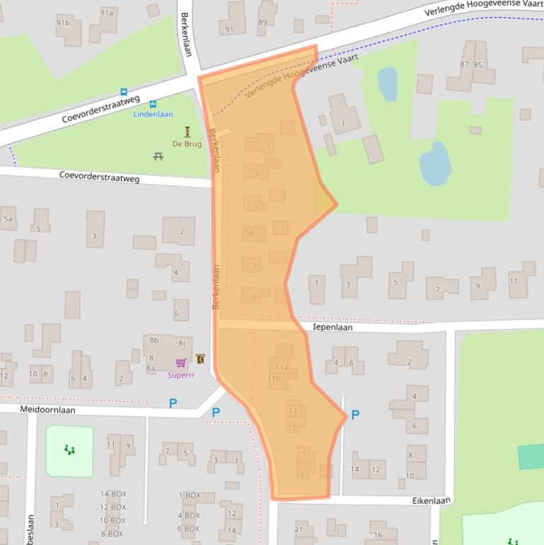 Kaart van postcodegebied 7917PA.