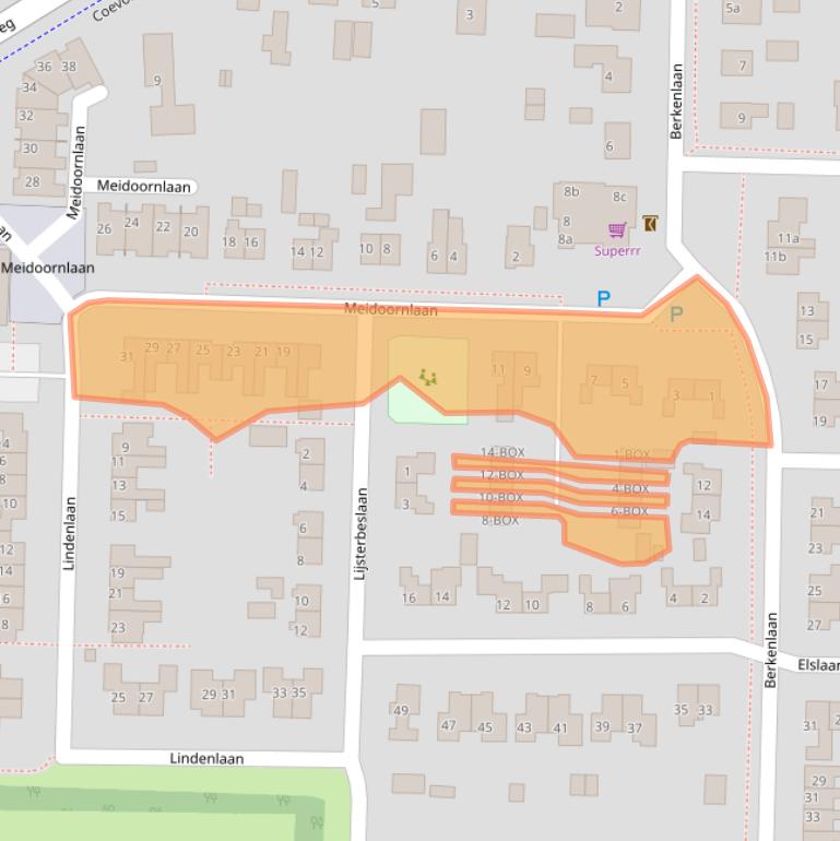 Kaart van postcodegebied 7917PC.