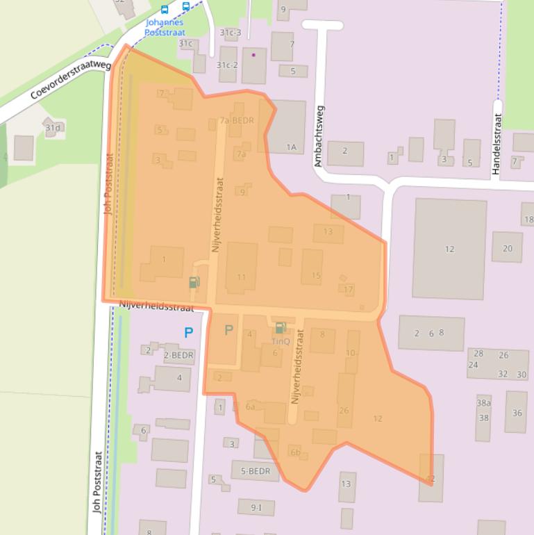 Kaart van postcodegebied 7917PZ.