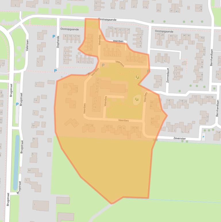 Kaart van postcodegebied 7918AR.