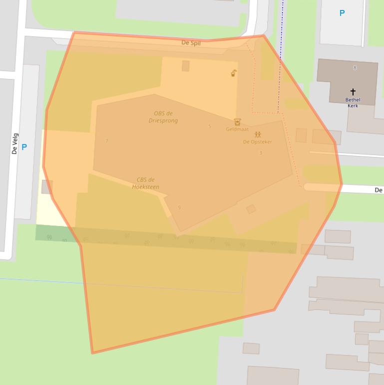 Kaart van postcodegebied 7918AX.