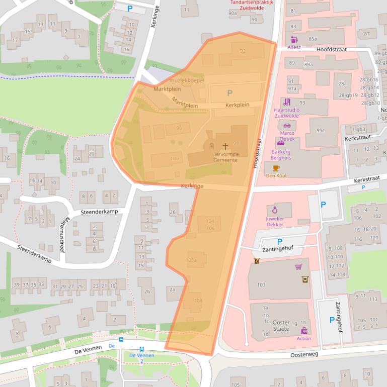 Kaart van postcodegebied 7921AP.