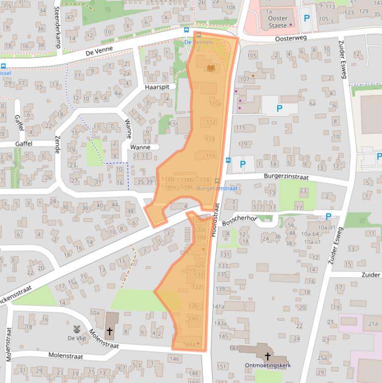 Kaart van postcodegebied 7921AR.