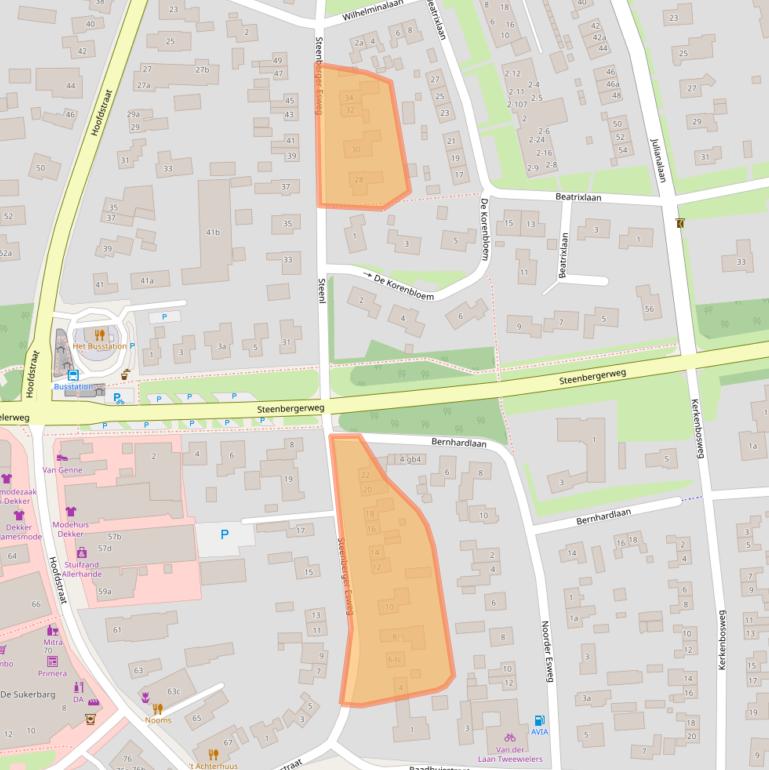 Kaart van postcodegebied 7921AZ.