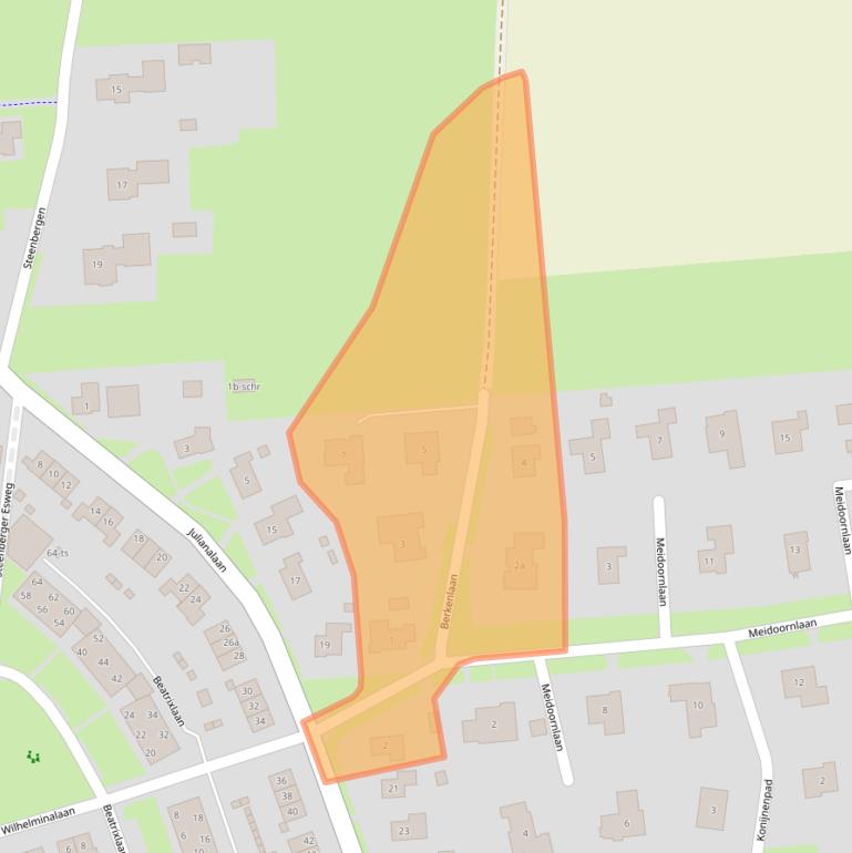 Kaart van postcodegebied 7921BJ.