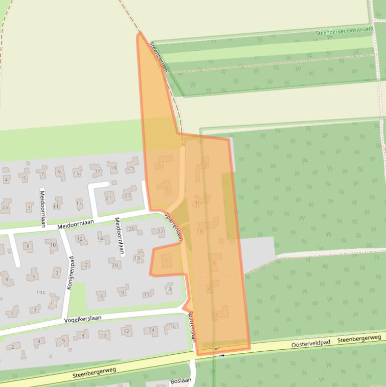 Kaart van postcodegebied 7921BN.