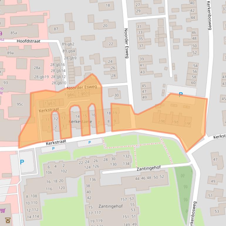 Kaart van postcodegebied 7921CA.