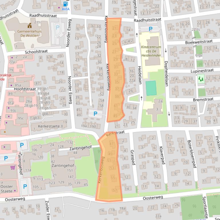 Kaart van postcodegebied 7921CR.