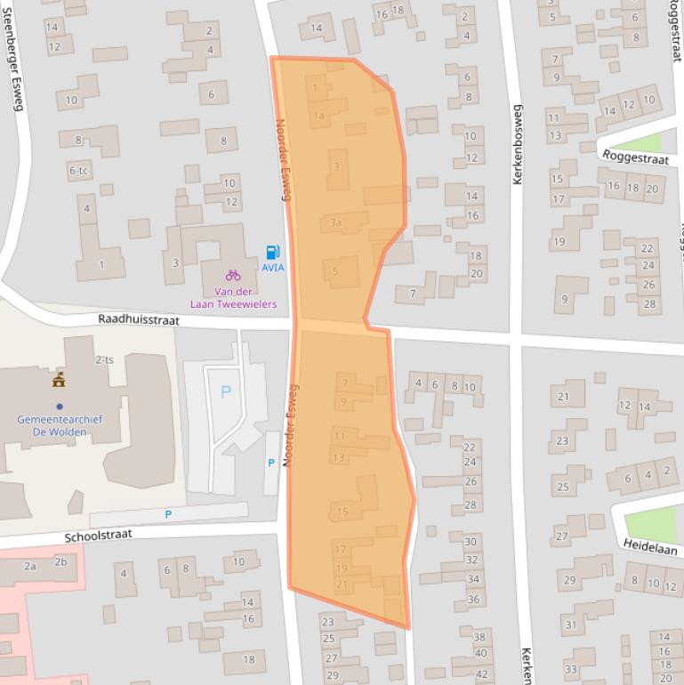 Kaart van postcodegebied 7921CV.