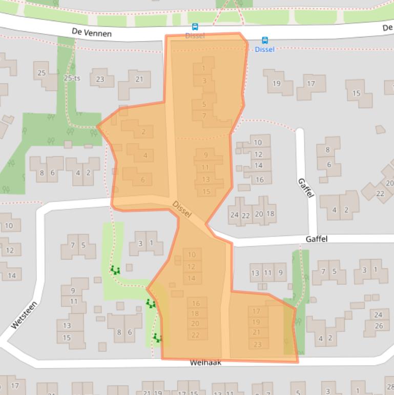Kaart van postcodegebied 7921DE.