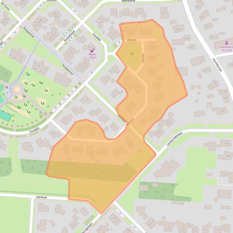 Kaart van postcodegebied 7921EE.