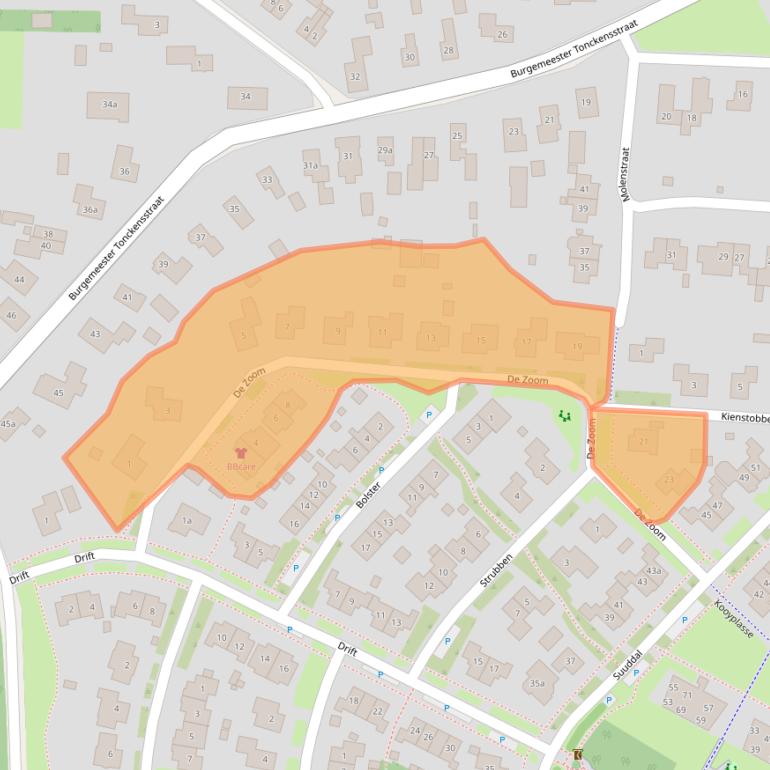 Kaart van postcodegebied 7921EL.