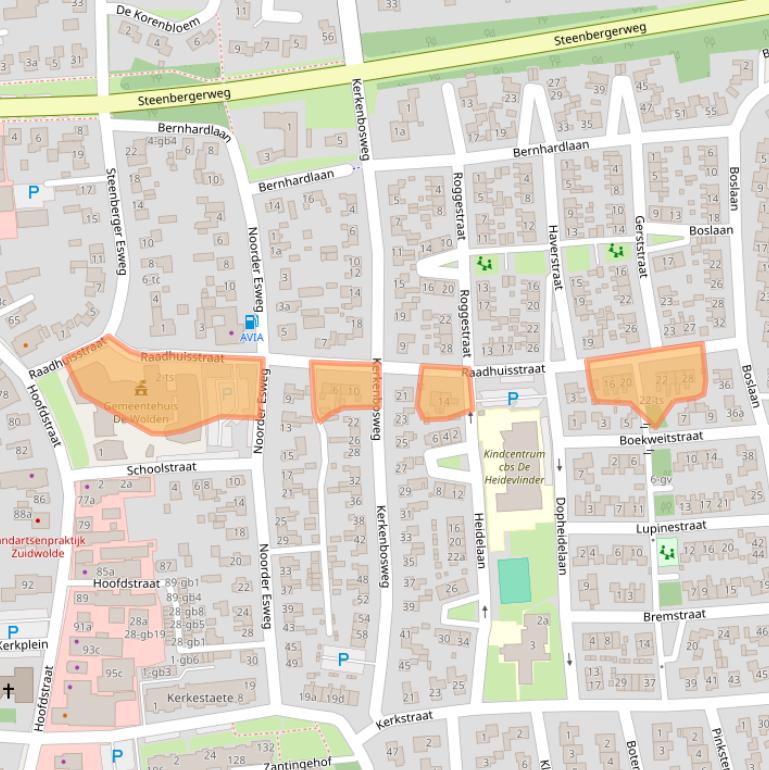 Kaart van postcodegebied 7921GD.