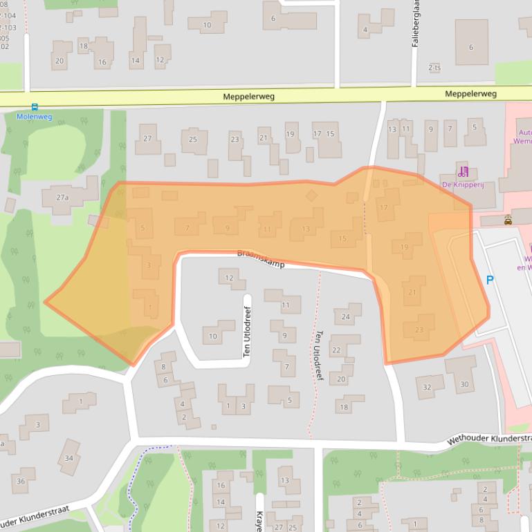 Kaart van postcodegebied 7921HA.