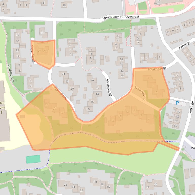 Kaart van postcodegebied 7921HJ.