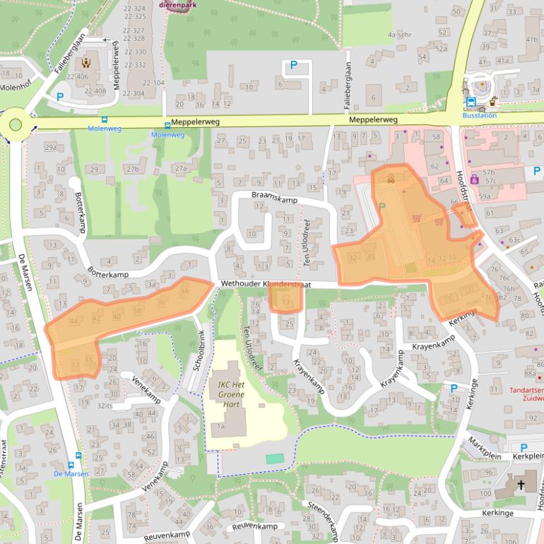 Kaart van postcodegebied 7921HR.
