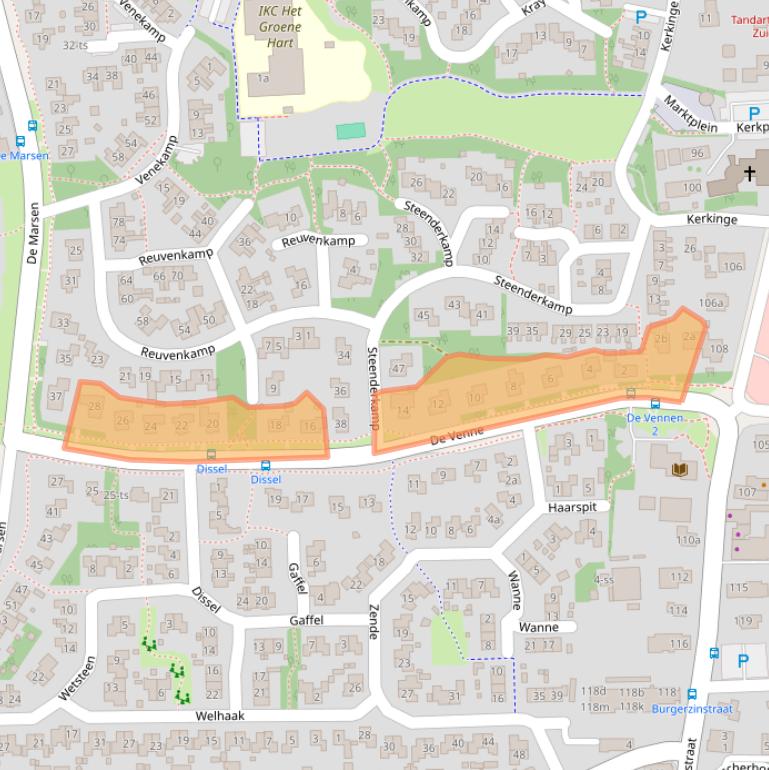 Kaart van postcodegebied 7921HT.