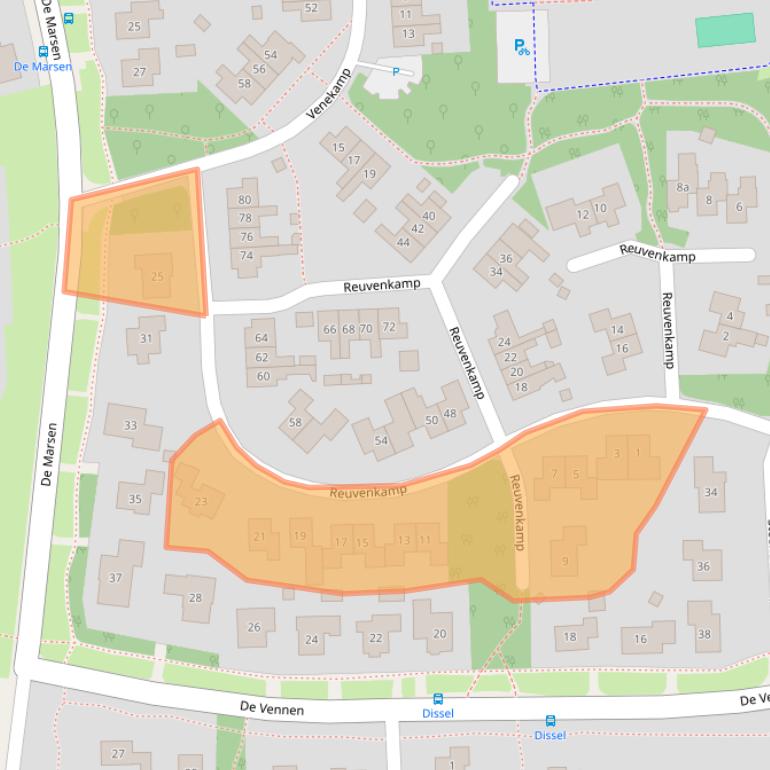 Kaart van postcodegebied 7921HV.