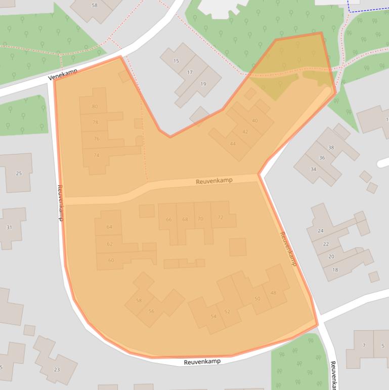 Kaart van postcodegebied 7921HX.