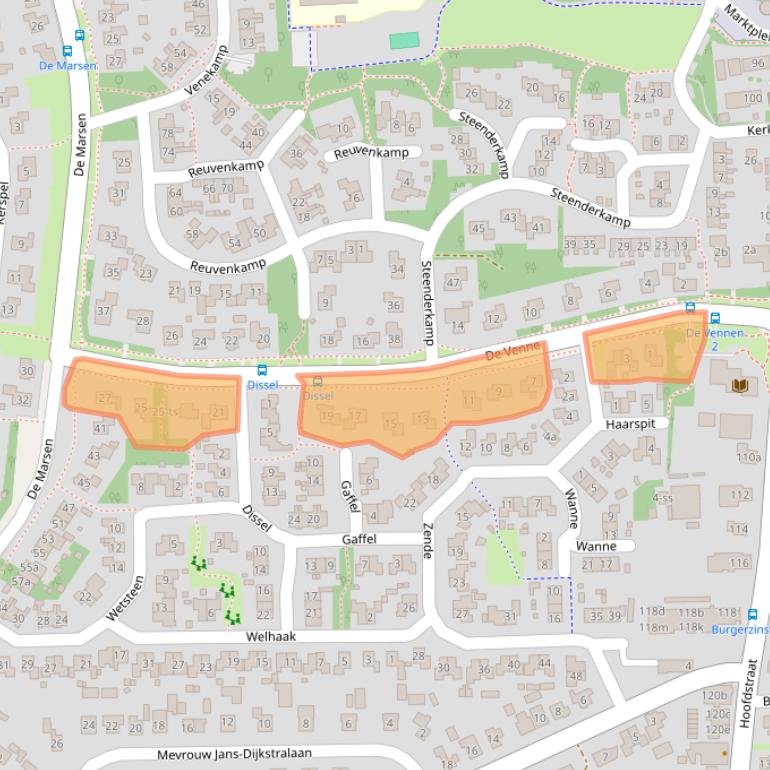 Kaart van postcodegebied 7921HZ.