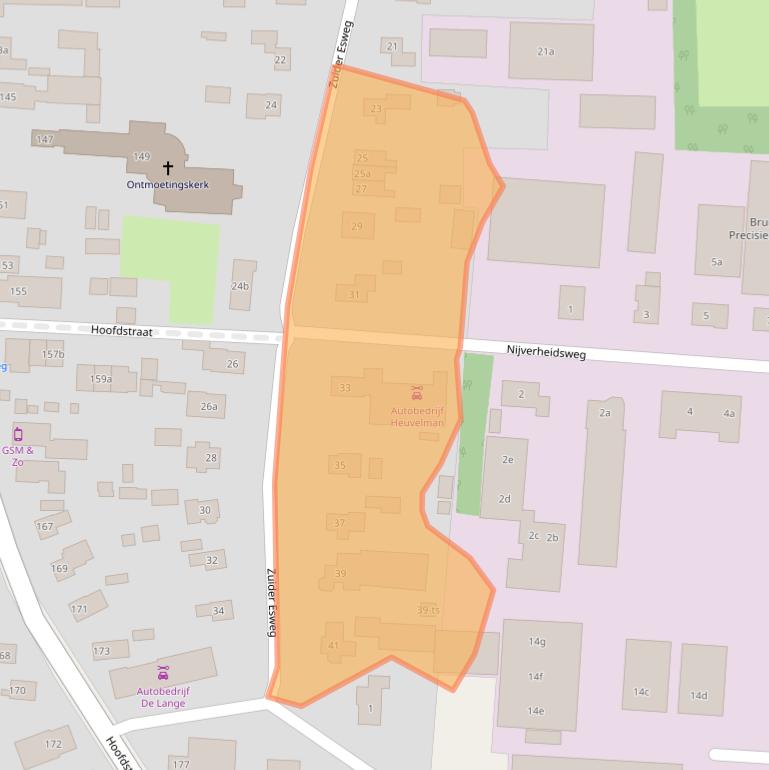 Kaart van postcodegebied 7921JD.