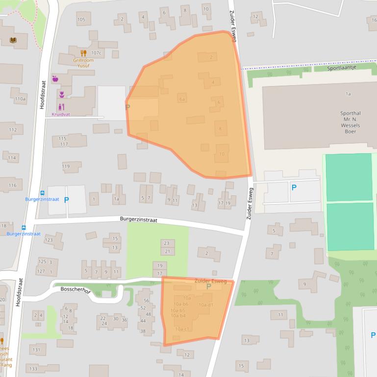 Kaart van postcodegebied 7921JE.