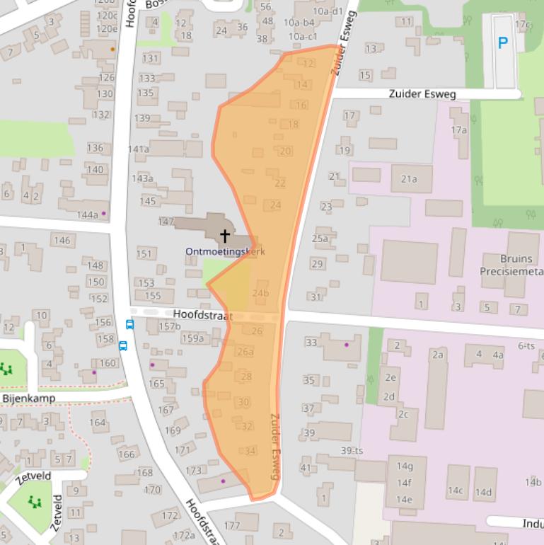 Kaart van postcodegebied 7921JG.