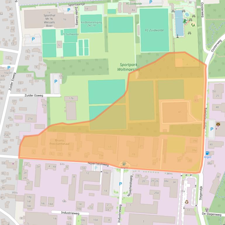 Kaart van postcodegebied 7921JH.