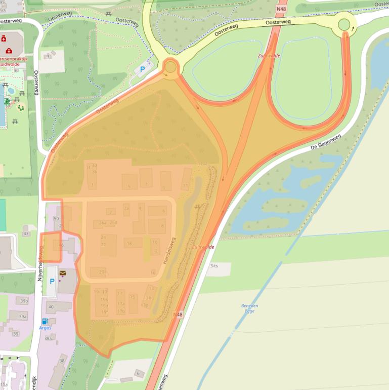 Kaart van postcodegebied 7921JR.