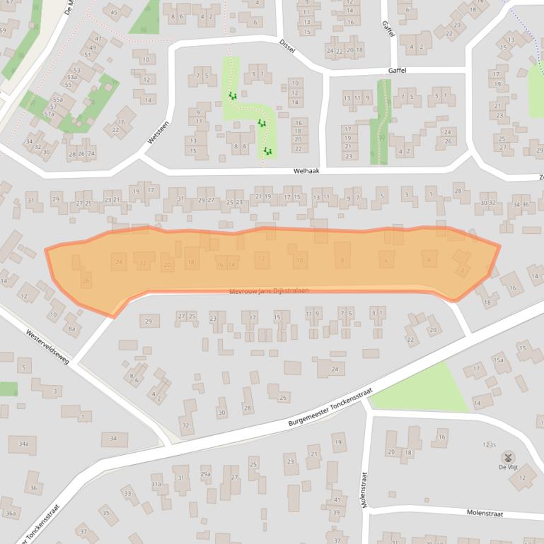 Kaart van postcodegebied 7921KH.