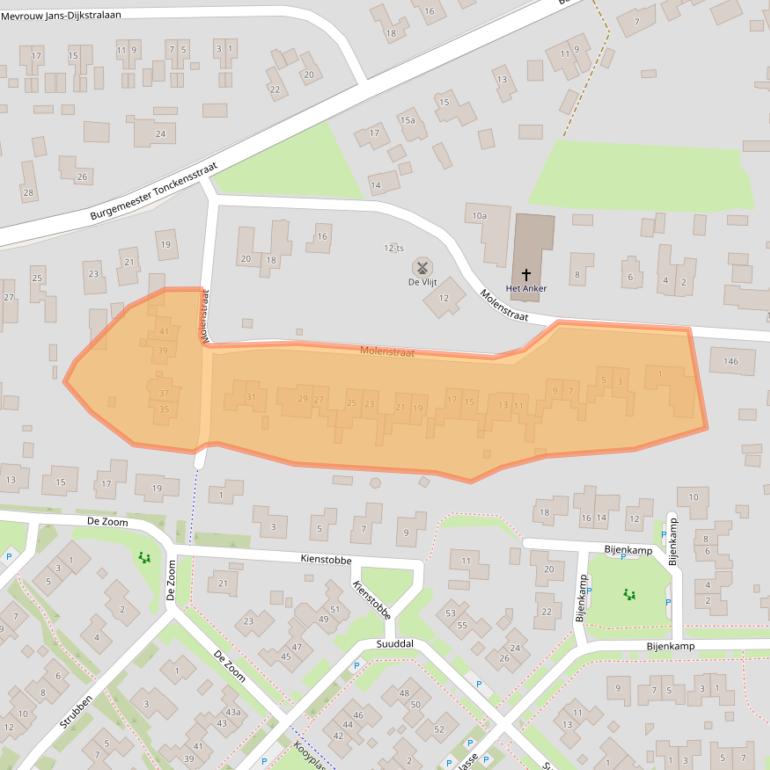 Kaart van postcodegebied 7921KL.