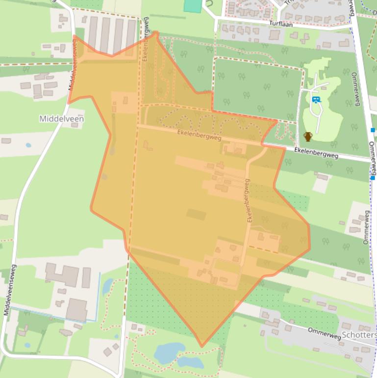 Kaart van postcodegebied 7921RL.