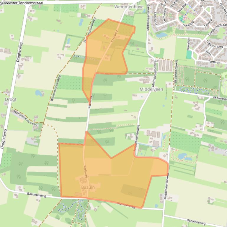 Kaart van postcodegebied 7921RP.