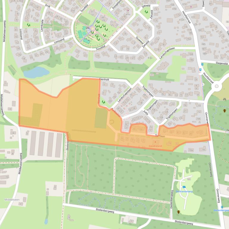 Kaart van postcodegebied 7921RW.