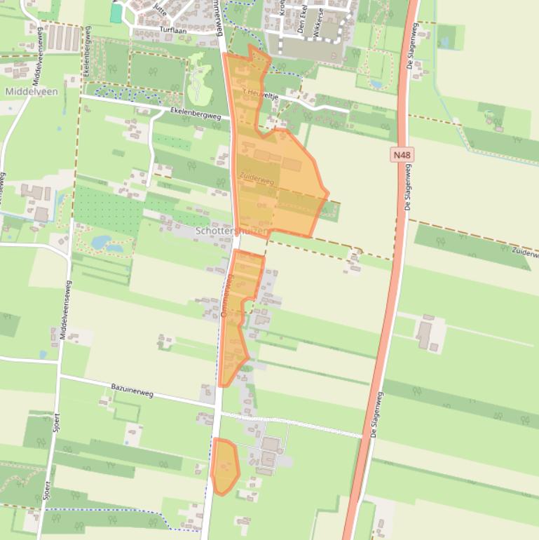 Kaart van postcodegebied 7921TA.