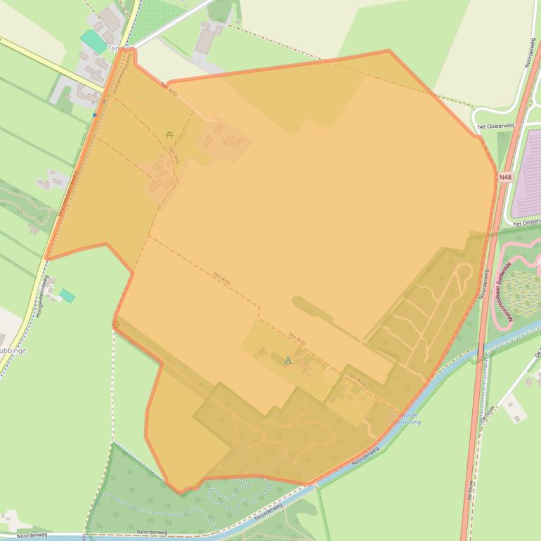 Kaart van postcodegebied 7921VA.