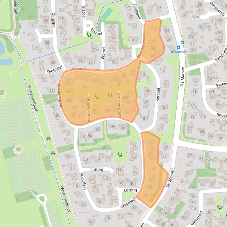 Kaart van postcodegebied 7921WC.