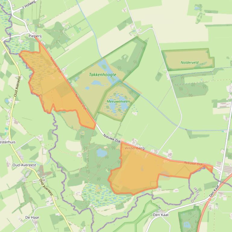Kaart van postcodegebied 7921XB.