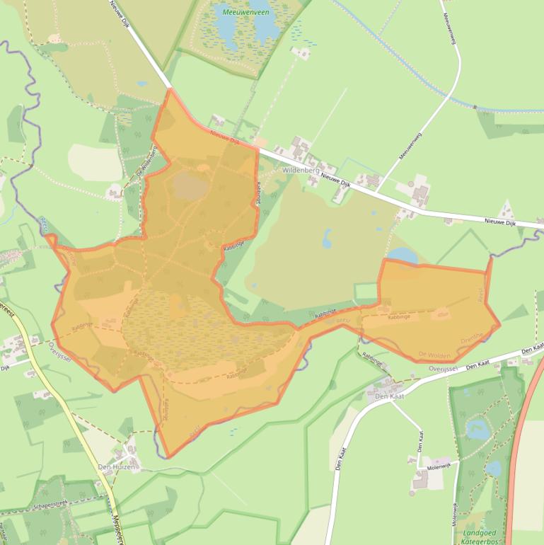 Kaart van postcodegebied 7921XE.