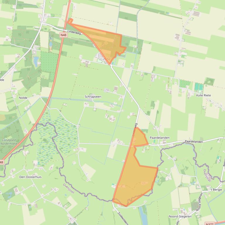 Kaart van postcodegebied 7925PA.