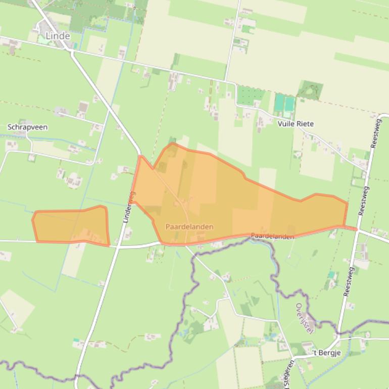 Kaart van postcodegebied 7925PJ.