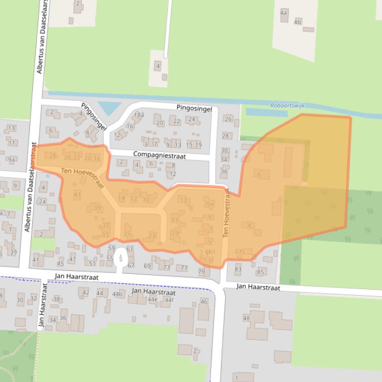 Kaart van postcodegebied 7926AA.