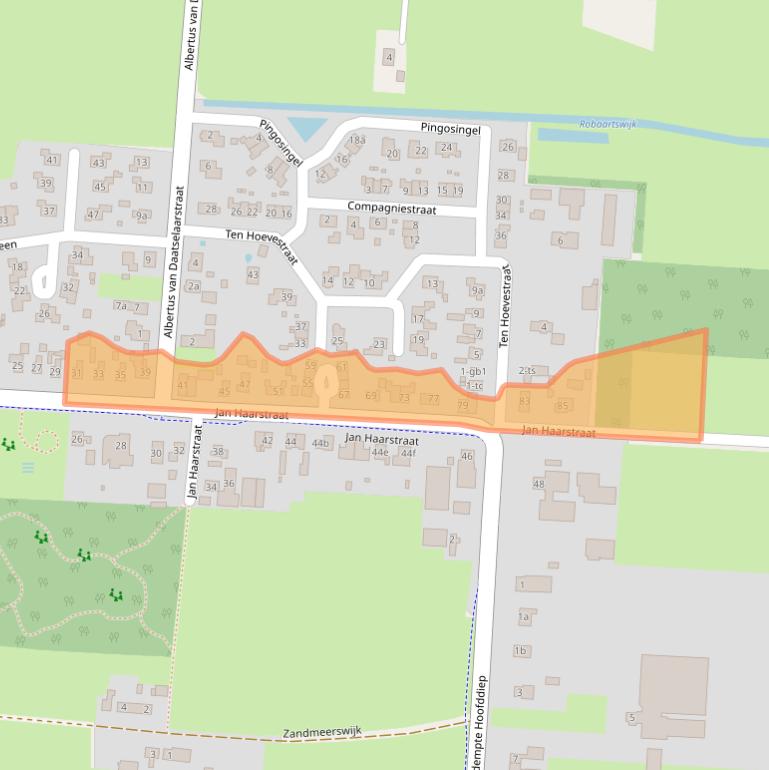 Kaart van postcodegebied 7926TB.