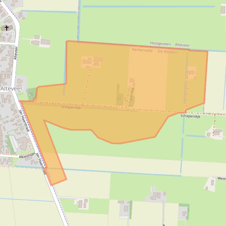 Kaart van postcodegebied 7926TJ.