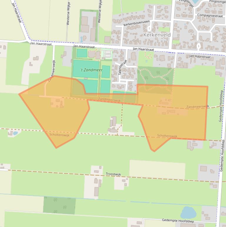 Kaart van postcodegebied 7926TL.