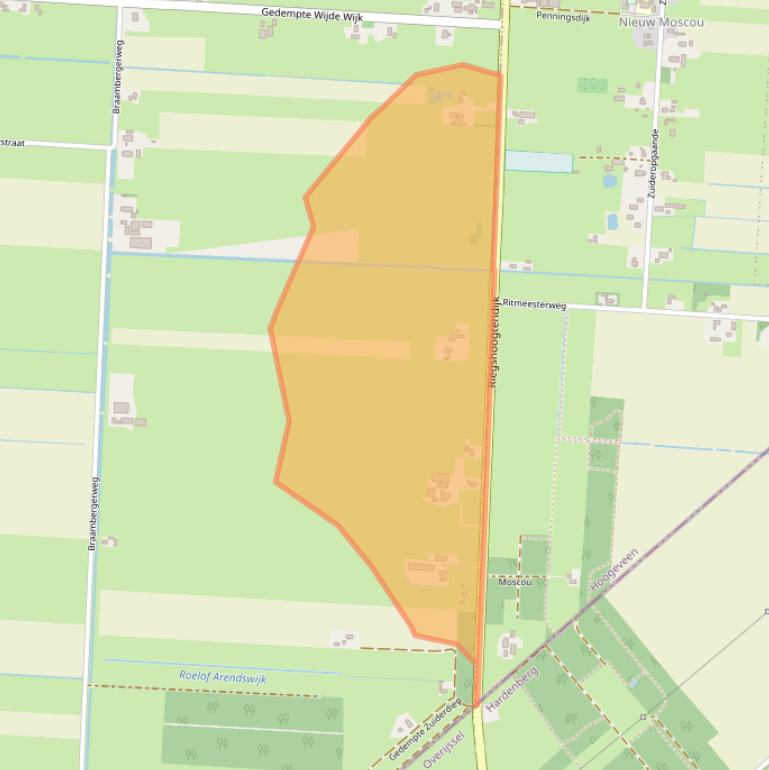 Kaart van postcodegebied 7926TZ.