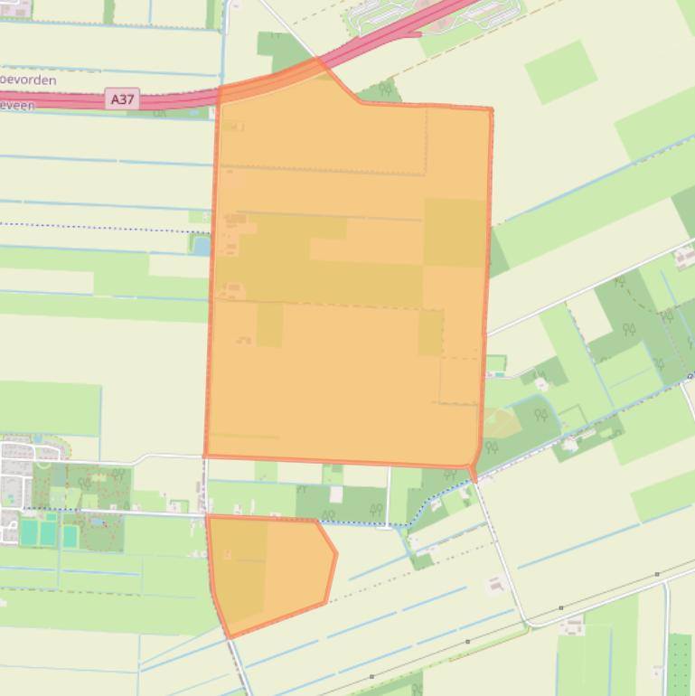 Kaart van postcodegebied 7929TE.