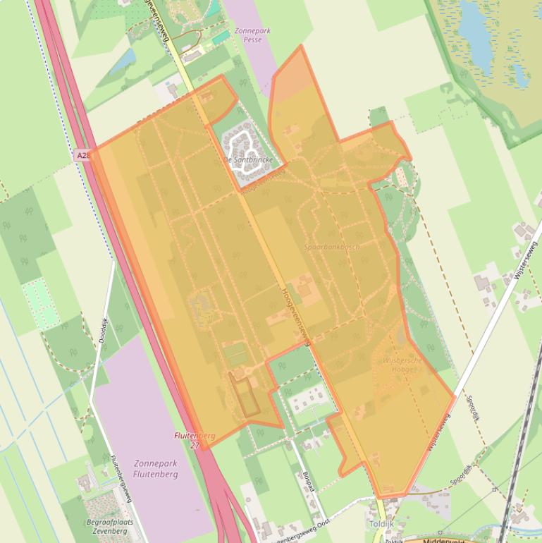 Kaart van postcodegebied 7931TD.