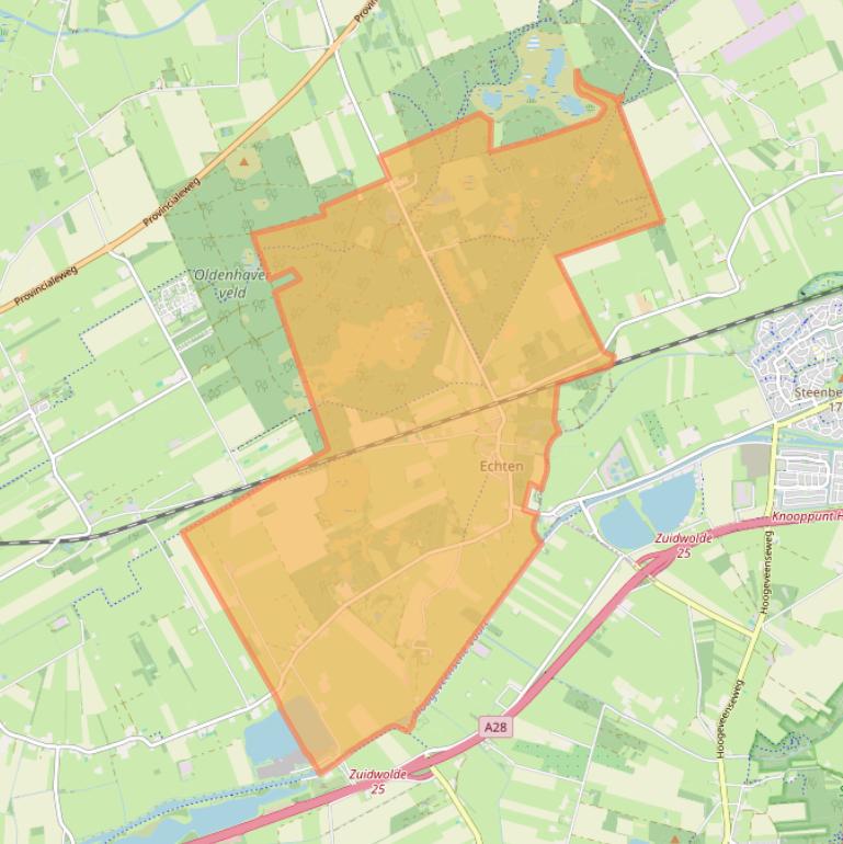 Kaart van postcodegebied 7932.